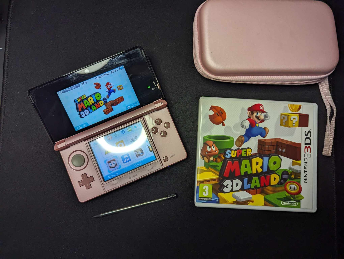 Nintendo 3DS PINK + Mario 3D World