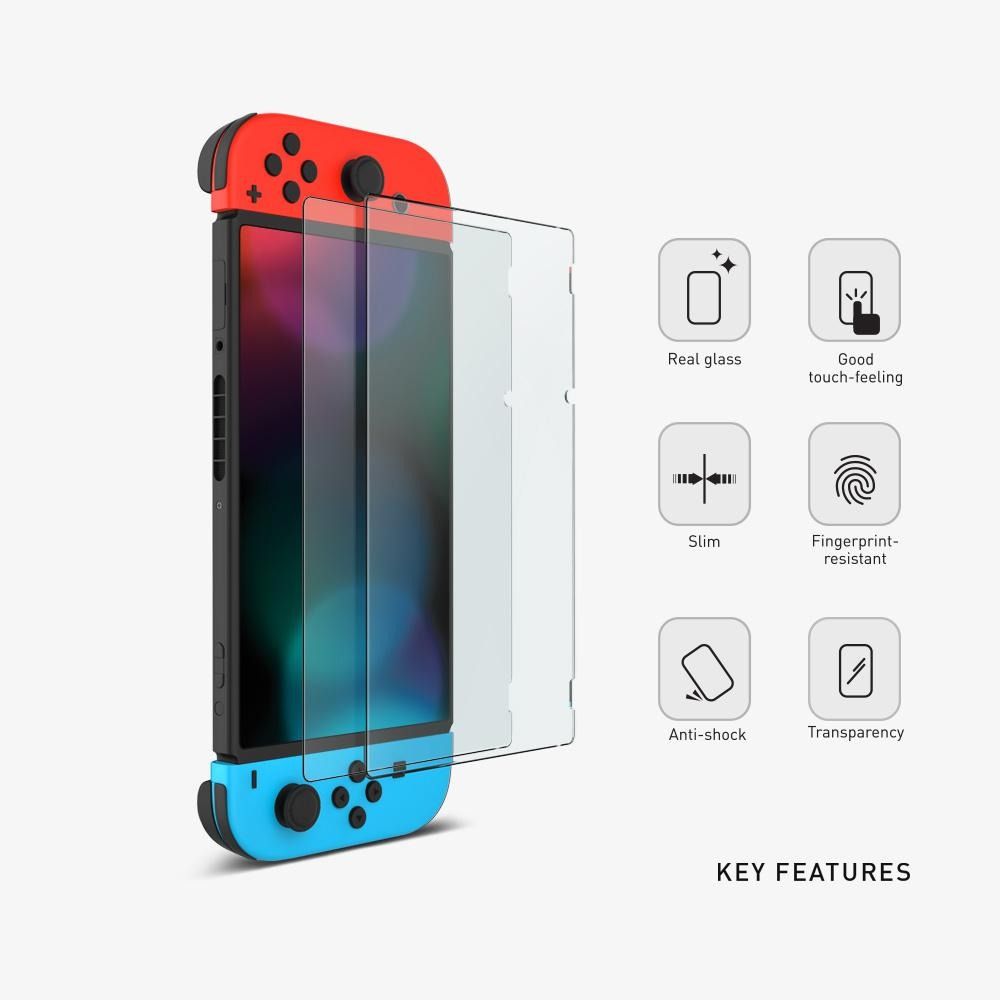 Nintendo Switch - Cover Case + clear tempered glass